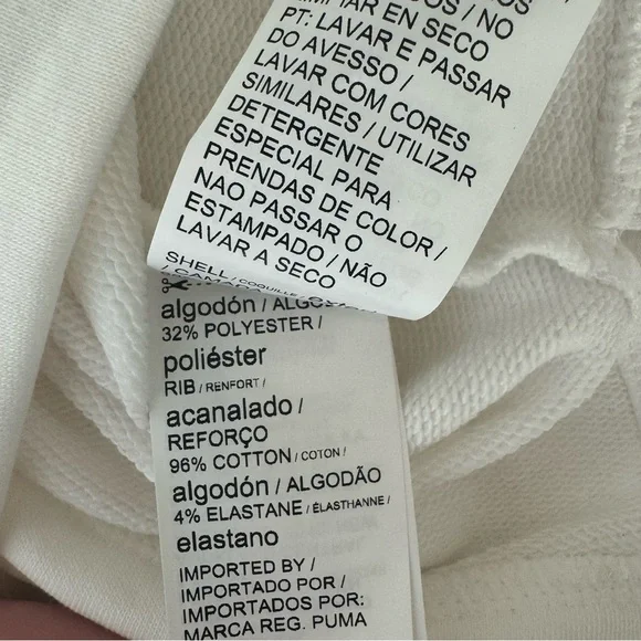 NWT Puma Long Sleeve Neon Dreaming High Low Crew White Fuchsia Black Size Large - Picture 11 of 11